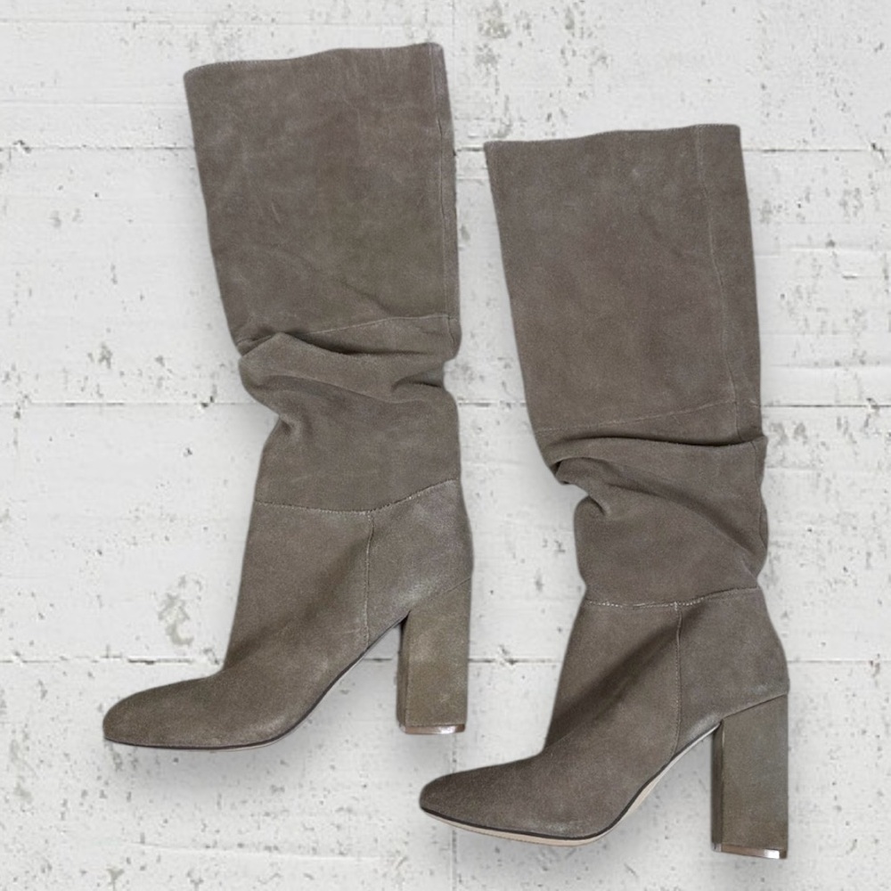 Steve Madden Faola Suede Slouch Heeled Boots